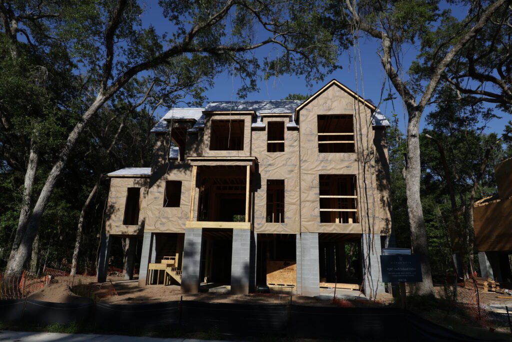 New Construction Framing & Sheathing on Kiawah River