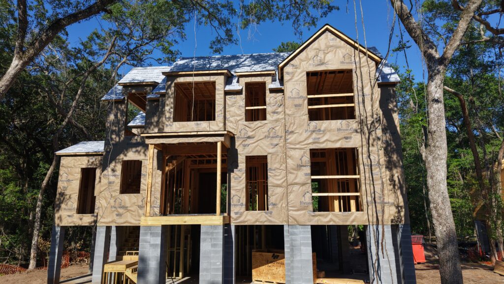 New Construction Framing & Sheathing on Kiawah River