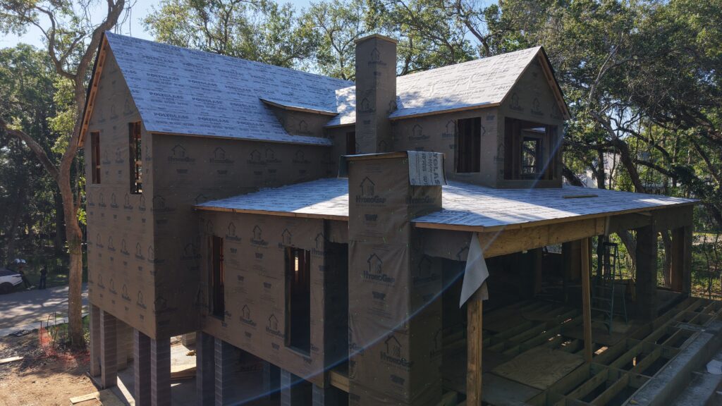 New Construction Framing & Sheathing on Kiawah River